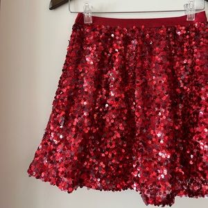 Cat & Jack Flashy Red Sparkle Mini Skirt